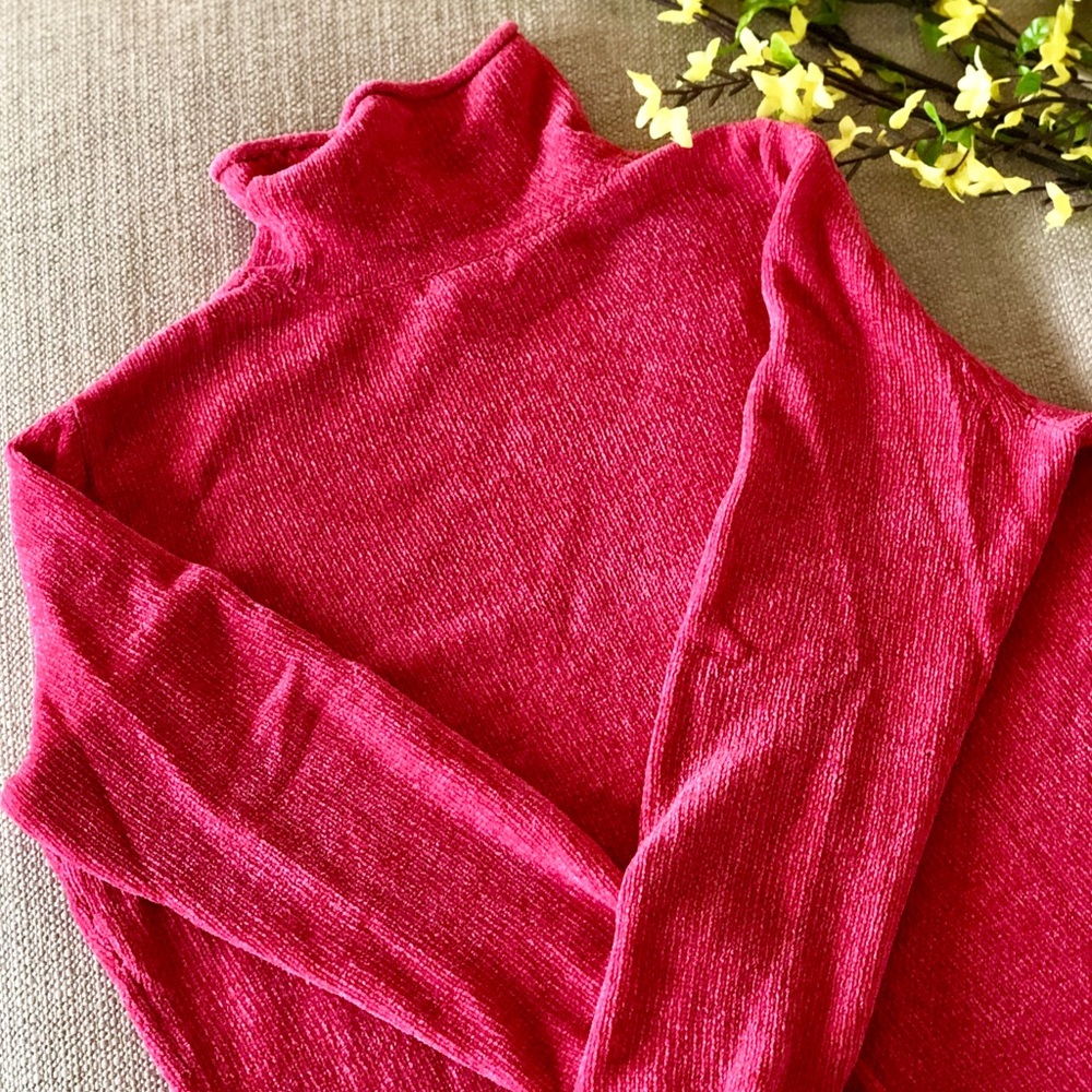 Gander Series Hot Pink Mock Turtleneck Sweater